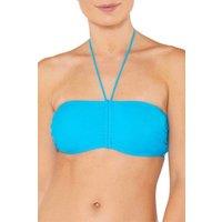 Scuba Women's Bandeau Tie Neck Bikini Top in Turquoise | Size: 14