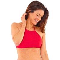 Scuba Women's Cropped Halter Neck Bikini Top in Red | Size: 8