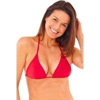 Scuba Women's Triangle String Bikini Top in Red | Size: 12
