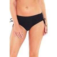 Scuba Women's Side Adjustable Bikini Bottoms in Jet Black | Size: 22