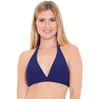 Scuba Women's Halter Neck Bikini Top in Navy | Size: 20