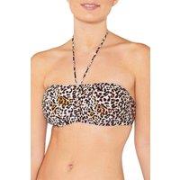 Scuba Women's Bandeau Tie Neck Bikini Top in Light Tan | Size: 10