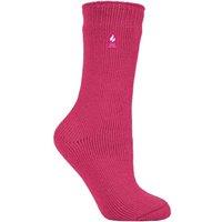 SOCKSHOP Heat Holders Women's 1 Pair Original 2.3 TOG Thermal Socks in Raspberry | Size: 4-8