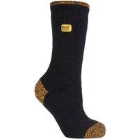 SOCKSHOP Heat Holders Women's 1 Pair Workforce 2.3 TOG Reinforced Heel & Toe Work Wear Socks in Black | Size: 4-8