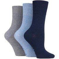 SOCKSHOP Gentle Grip Women's 3 Pair Plain Cotton Socks | Size: 4-8