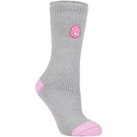 SOCKSHOP Heat Holders Women's 1 Pair Care Bear Slipper Socks in Light Grey | Size: 4-8