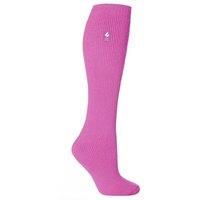 SOCKSHOP Heat Holders Women's 1 Pair Long 2.3 TOG Thermal Socks in Dusty Pink | Size: 4-8