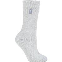 SOCKSHOP Heat Holders Women's 1 Pair Original 2.3 TOG Thermal Socks in Silver | Size: 4-8