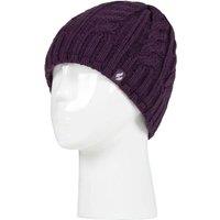 SOCKSHOP Heat Holders Women's 1 Pack 4.7 Tog Heatweaver Yarn Hat in Plum