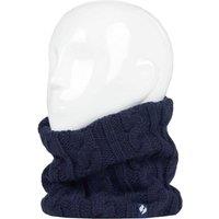 SOCKSHOP Heat Holders Women's 1 Pack 3.5 Tog Heatweaver Yarn Neck Warmer in Dark Navy
