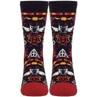 SOCKSHOP Heat Holders Women's 1 Pair 1.6 TOG Lite Harry Potter Thermal Socks in Navy | Size: 4-8