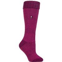 SOCKSHOP Heat Holders Women's 1 Pair 2.3 TOG Thermal Boot Socks in Fuchsia | Size: 4-8