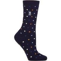 SOCKSHOP Heat Holders Women's 1 Pair 1.0 TOG Ultralite Striped, Argyle & Patterned Socks in Blue | Size: 4-8