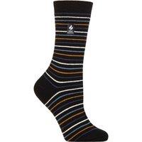 SOCKSHOP Heat Holders Women's 1 Pair 1.0 TOG Ultralite Striped, Argyle & Patterned Socks in Dark Navy | Size: 4-8