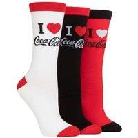 Coca-Cola Women's 3 Pair Love Tube Socks | Size: 4-8