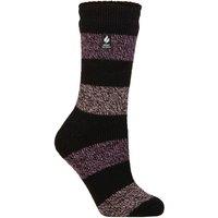 SOCKSHOP Heat Holders Women's 1 Pair 2.3 TOG Patterned Thermal Socks in Raspberry | Size: 4-8