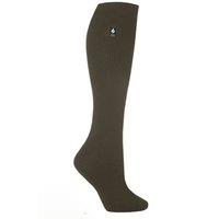 SOCKSHOP Heat Holders Women's 1 Pair Long 2.3 TOG Thermal Socks in Olive | Size: 4-8