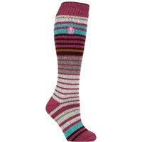 SOCKSHOP Heat Holders Women's 1 Pair 2.3 TOG Thermal Ski Socks in Raspberry | Size: 4-8