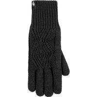 SOCKSHOP Heat Holders Women's 1 Pair Tampere Centre Cable Gloves in Black | Size: Medium/Large