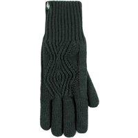 SOCKSHOP Heat Holders Women's 1 Pair Tampere Centre Cable Gloves in Emerald | Size: Medium/Large