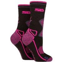 SOCKSHOP Storm Bloc Women's 2 Pair with Wool Blend Socks in Black | Size: 4-8