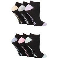 SOCKSHOP Dare to Wear Women's 6 Pair Dare to Wear Performance Trainer Socks in Black | Size: 4-8