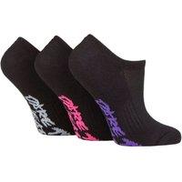 SOCKSHOP Women's 3 Pair Dare to Wear Plain Bamboo No Show Socks in Black | Size: 4-8