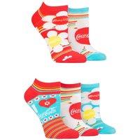 Coca-Cola Women's 5 Pair Coca Cola Flowers Shoe Liner Socks | Size: 4-8