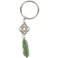 Myga Women's Keyring - Eternal Knot & Aventurine in Silver