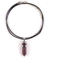 Myga Women's Crystal Pendant Necklace in Purple