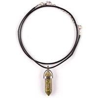 Myga Women's Crystal Pendant Necklace in Green
