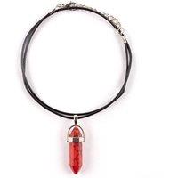 Myga Women's Crystal Pendant Necklace in Red