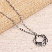 Myga Women's Chakra Necklace - Sacral in Silver | Size: 17 inches