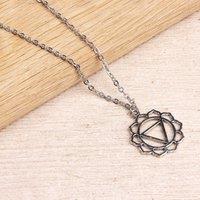 Myga Women's Chakra Necklace - Solar Plexus in Silver | Size: 17 inches