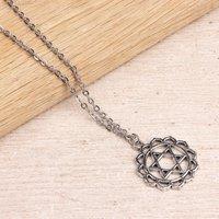 Myga Women's Chakra Necklace - Heart in Silver | Size: 17 inches