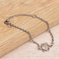 Myga Women's Chakra Bracelet - Sacral in Silver | Size: 6.5 inches