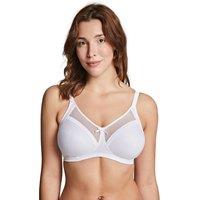 Royce Lingerie Women's Charlotte Support Non Wired Bra in White | Size: 34DD