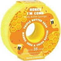 Bomb Cosmetics Women's Body Buffer Soap Shower Sponge Honey I'm Comb in Yellow