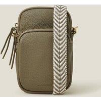 Accessorize Women's Webbing Strap Phone Bag in Green