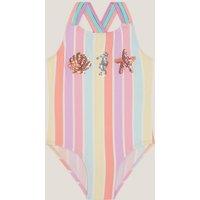 Monsoon Women's Stripe Pastel Swimsuit Multi | Size: 15-16 Years