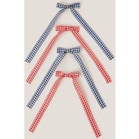 Monsoon Women's 4-Pack Mini Gingham Bow Hair Clips