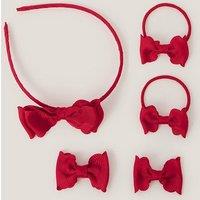 Monsoon Women's Bow School Hair Set Blue in Red