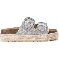 KG Kurt Geiger Women's 'Raquel Gem' Sandals in Silver | Size: 3