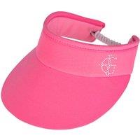 Island Green Women's Diamante Logo Spiral Sun Visor in Pink