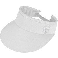 Island Green Women's Diamante Logo Spiral Sun Visor in White