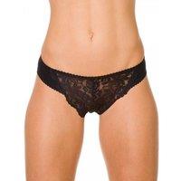 Camille Women's Three Pack Floral Lace Midi Briefs in Black | Size: 18-20