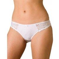 Camille Women's Three Pack Serenity Jacquard High Leg Briefs in White | Size: 14-16