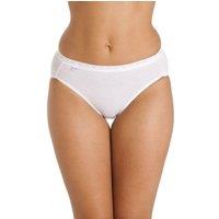 Camille Women's Three Pack Rich High Leg Briefs in White | Size: 10