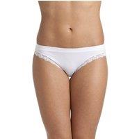Camille Women's Two Pack Seamfree Soft Comfort Midi Briefs in White | Size: Small