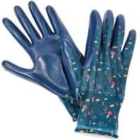 Smart Garden Products Women's Briers Seed & Weed Gardening Gloves Mushrooms - Size M in Blue | Size: Medium